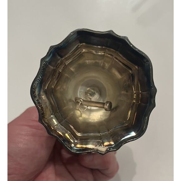 VTG Antique AMC Avon Silver Plated Desk Dinner Hand Call Bell Ring Signal Decor - Picture 5 of 7